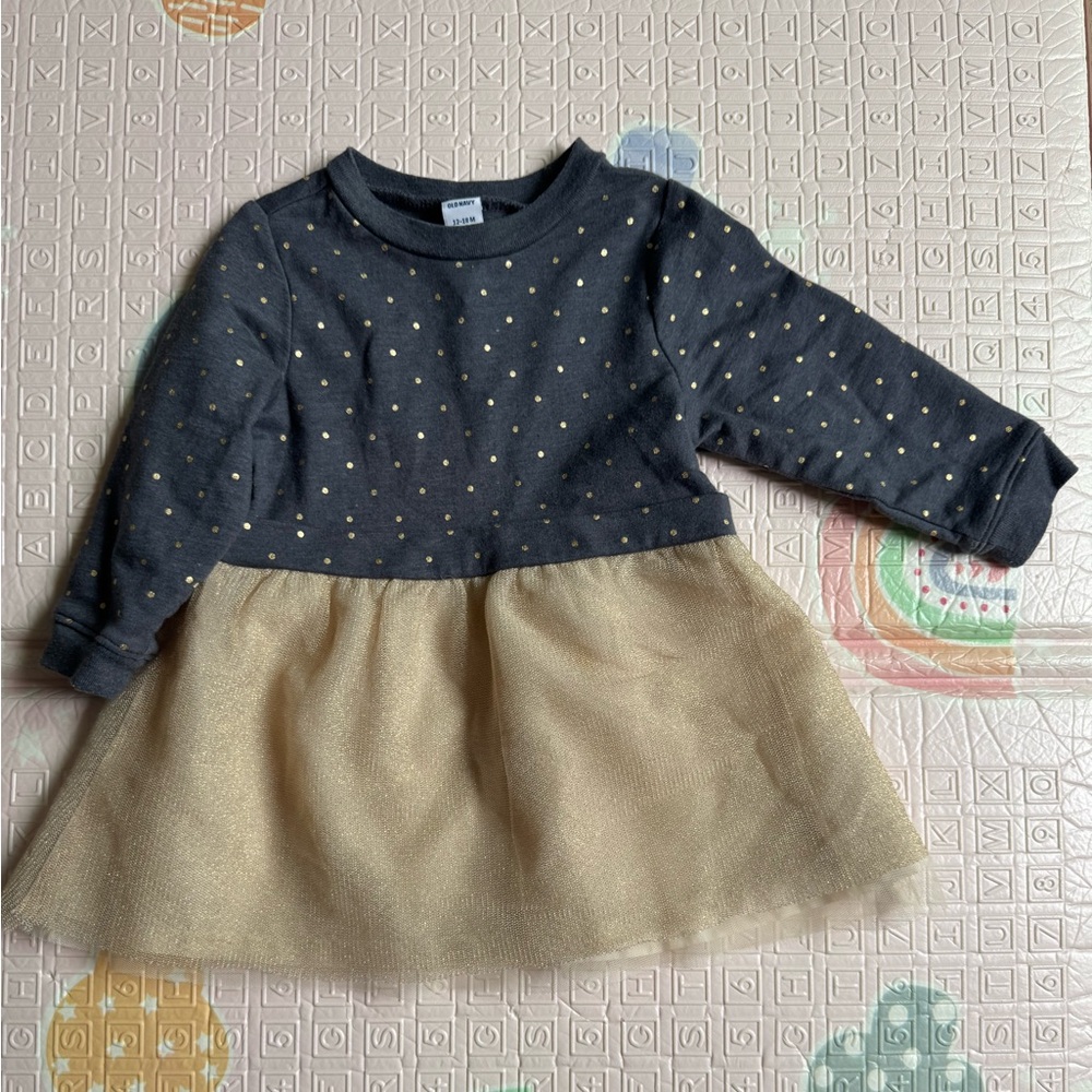 Old Navy Polka Dot Dress with Tulle Skirt